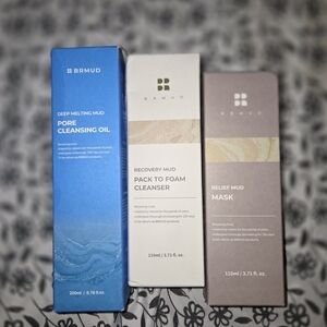 BRMUD Skincare Set - Cleansing Oil, Cleanser, Mask